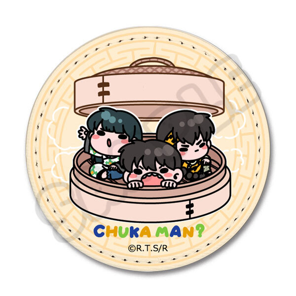 亂馬1/2日版皮革胸章-包子?(早乙女亂馬&良牙&沐絲)