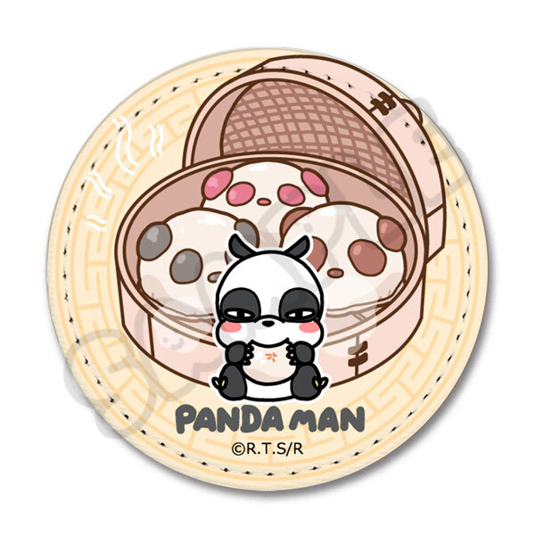 亂馬1/2日版皮革胸章-熊貓包子(早乙女玄馬)