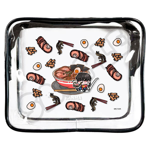 亂馬1/2日版透明收納包-拉麵(早乙女亂馬)