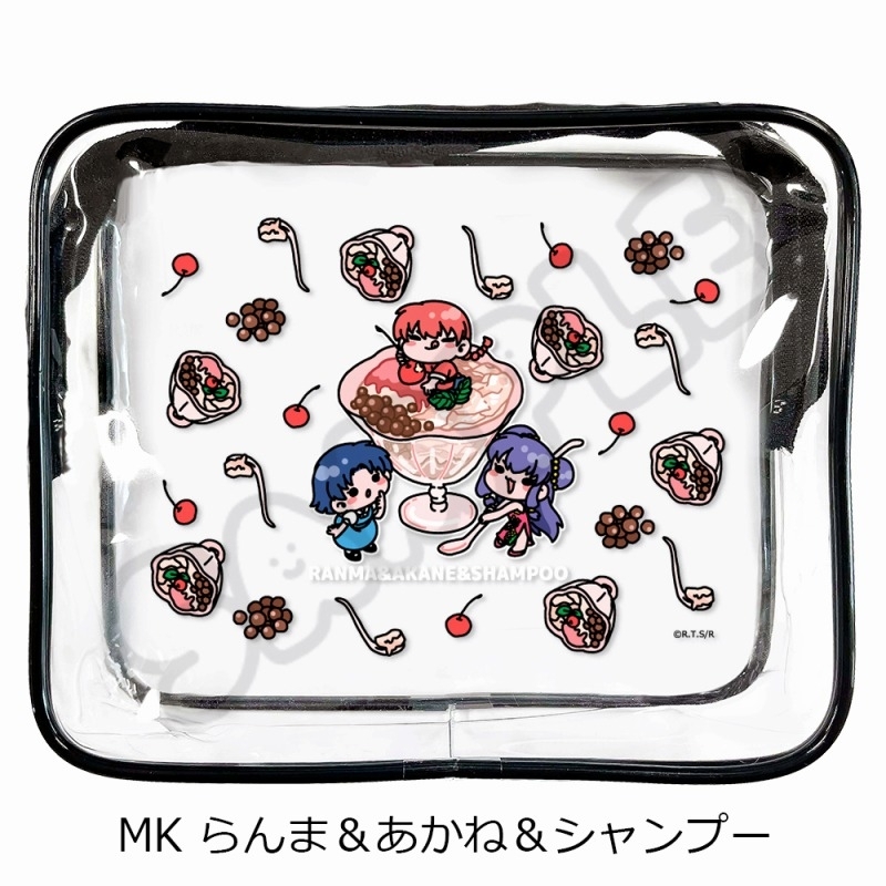 亂馬1/2日版透明收納包-百匯(亂馬&天道茜&珊璞)