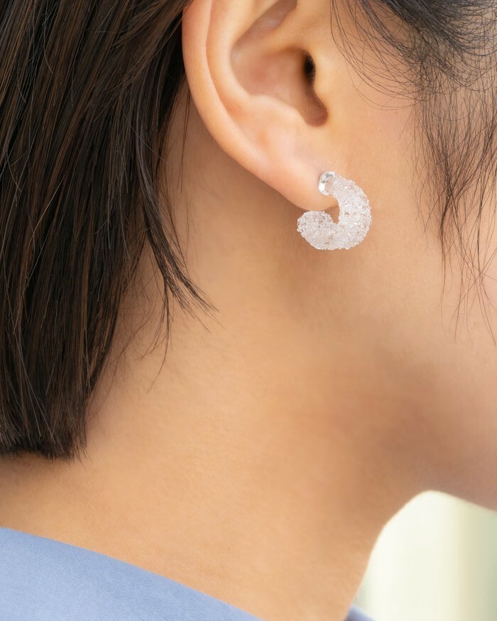 HARIO Lampwork Factory - 手工玻璃耳環 / 霧面閃爍