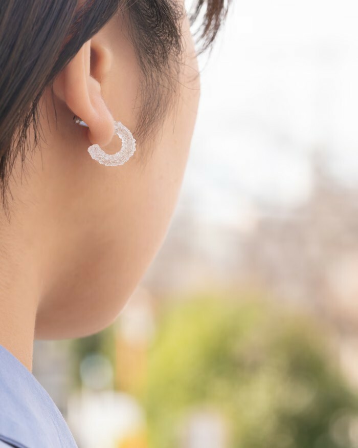 HARIO Lampwork Factory - 手工玻璃耳環 / 霧面閃爍