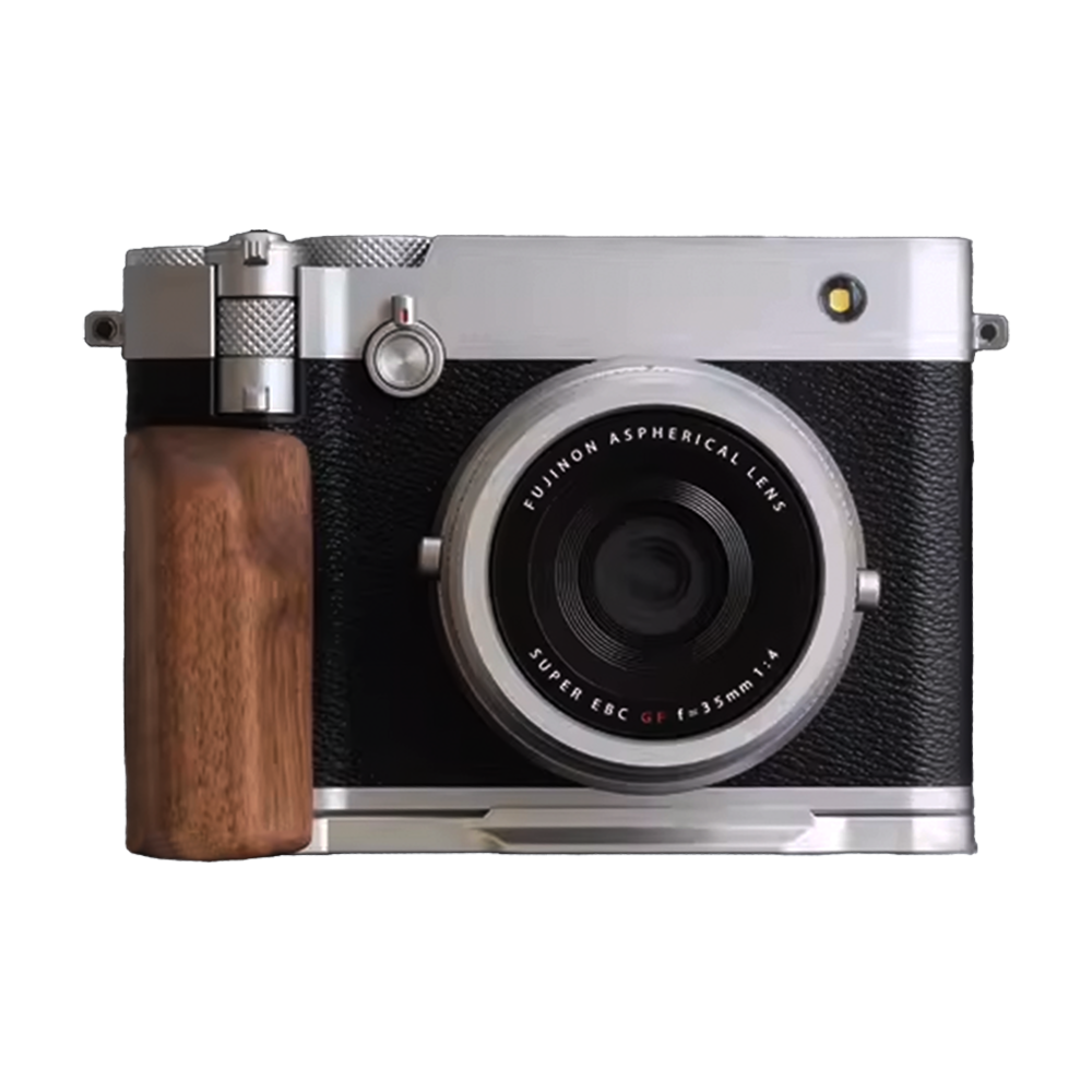 FUJIFILM GFX100RF 胡桃木手把底座 快拆手把底座 實木相機底座 大拇指柄