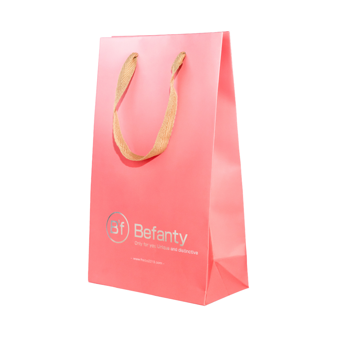品牌粉色精裝紙袋1入