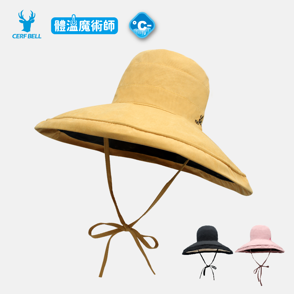 【肌涼】【Charm/優雅輕盈系列】雙面綁帶防曬帽丨7GH0116
