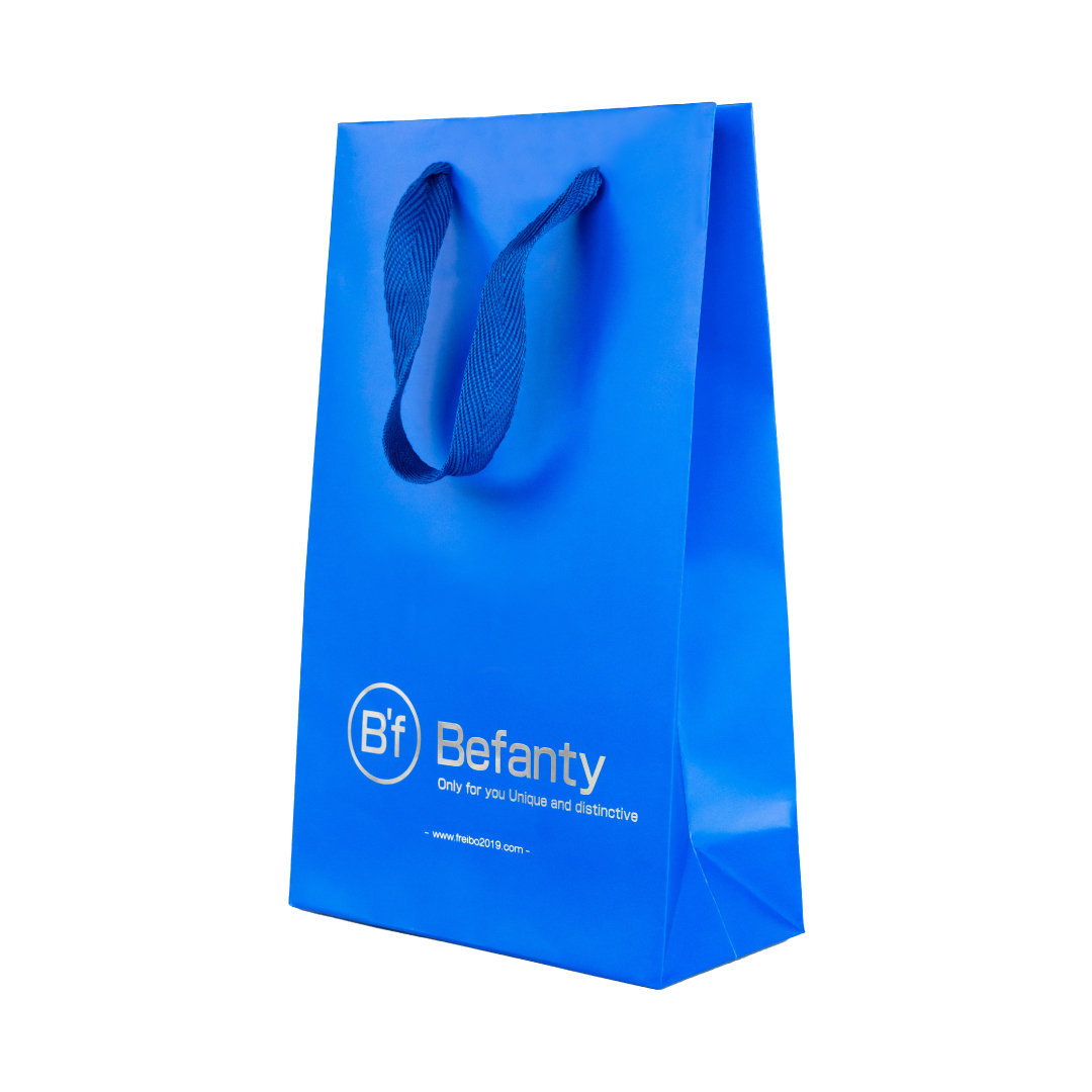品牌藍色精裝紙袋1入