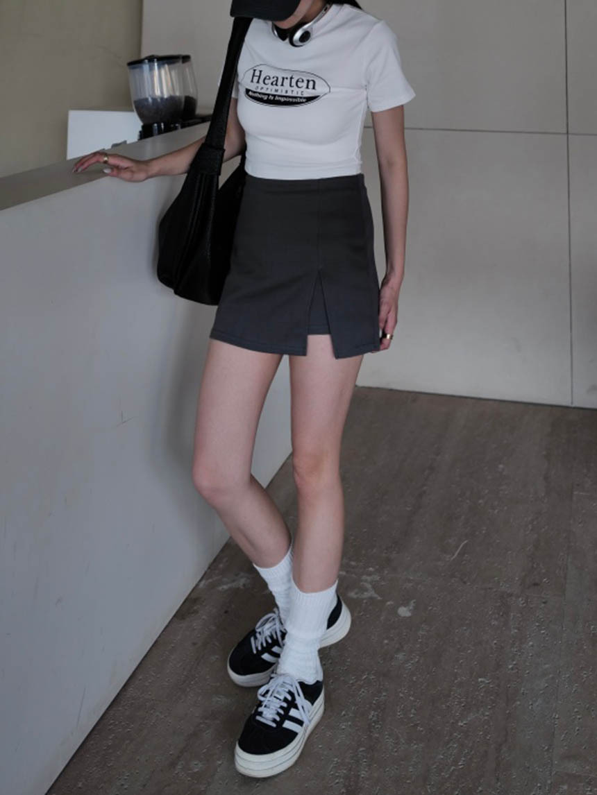 單邊前開衩運動褲裙*3色