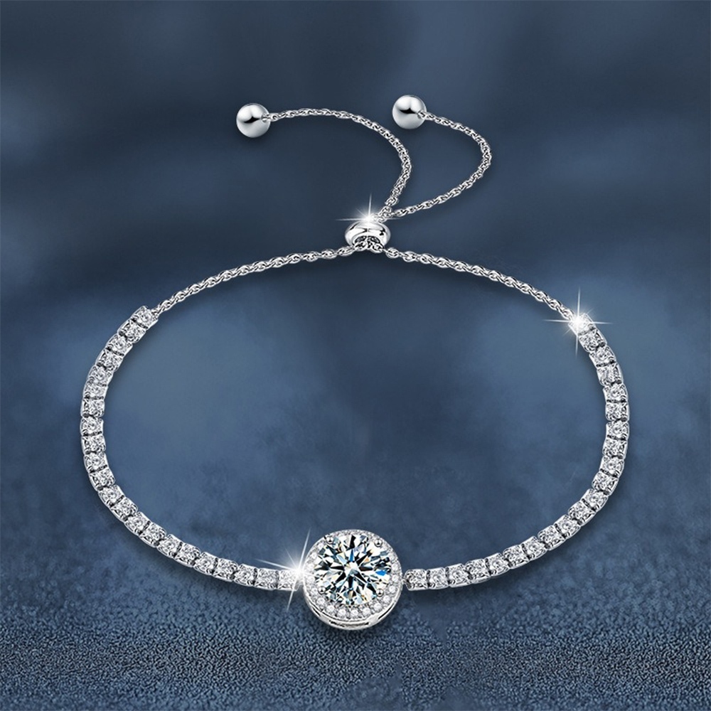 手鍊女 s925 純銀 滿天星手鍊 輕奢 小眾設計 高級感 莫桑石 飾品 首飾 閨蜜手鍊 手環 女生生日禮物 370