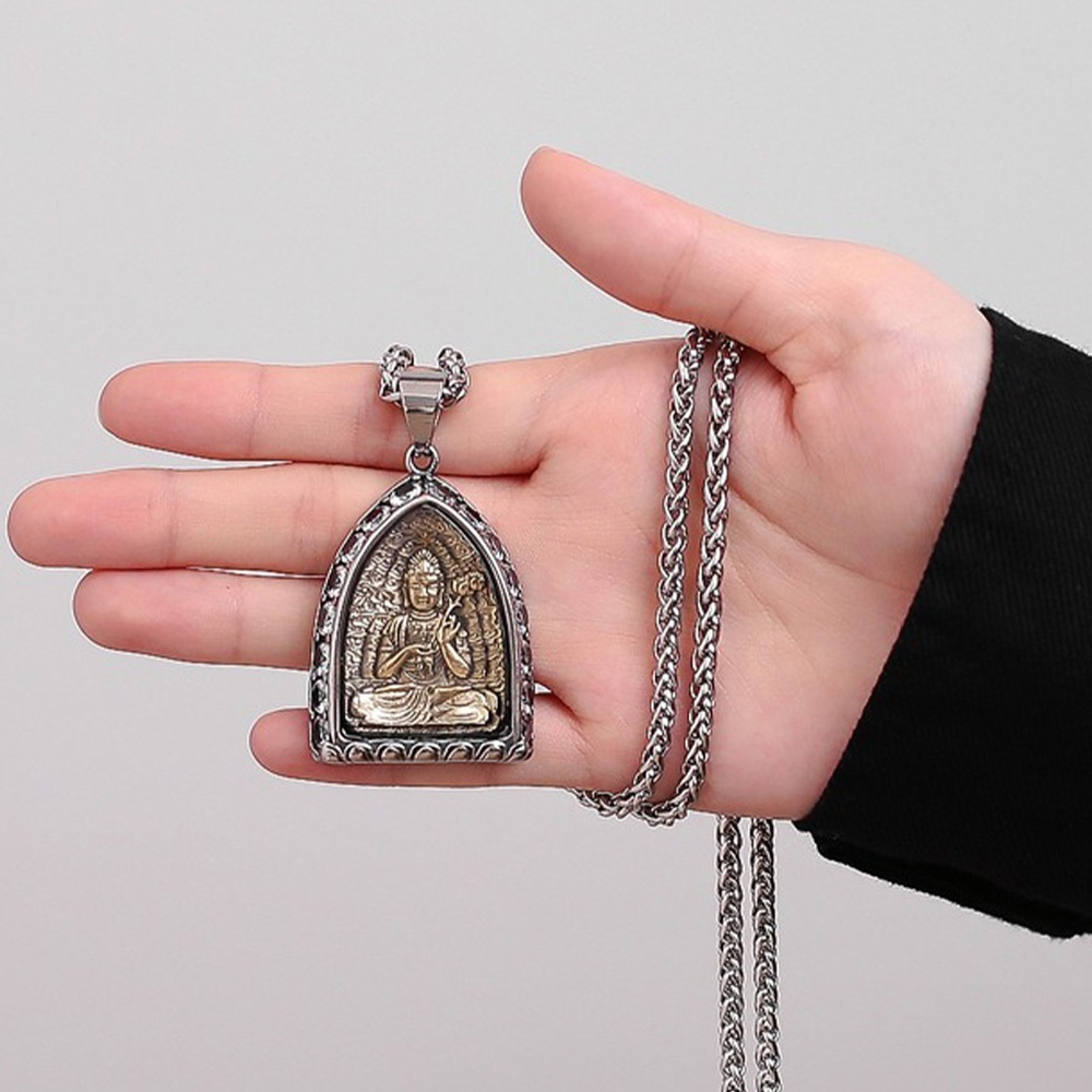 鈦鋼項鍊 男女通用 項鍊 佛牌項鍊 十二生肖 本命佛 八大守護神 菩薩 護身符 保平安 吊墜 毛衣鏈 生日禮物 365