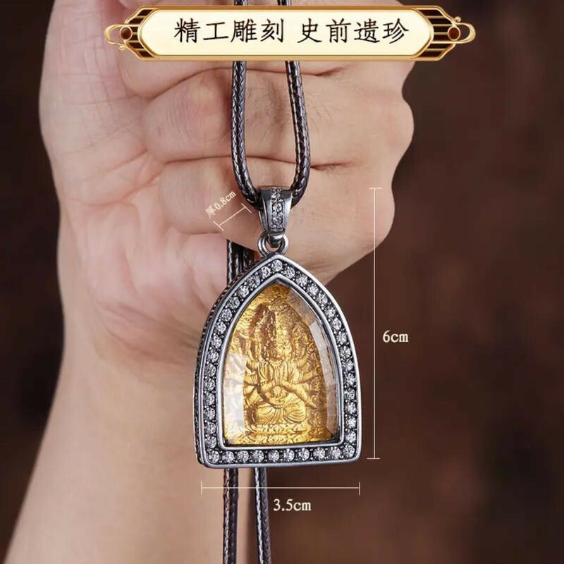 項鍊 佛牌 鋯石 新中式 民族風 鈦鋼項鍊 男女通用 十二生肖 八大守護神 本命佛 吊墜 護身符 招財納福 保平安361