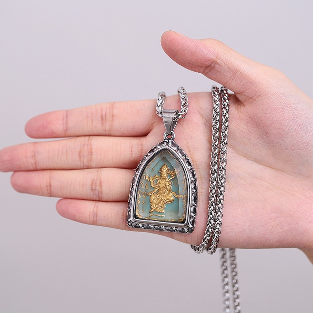 項鍊 佛牌項鍊 吊墜 毛衣鏈 鈦鋼項鍊 男女通用 十二生肖 本命佛 八大守護神 護身符 招財納福 保平安 生日禮物360