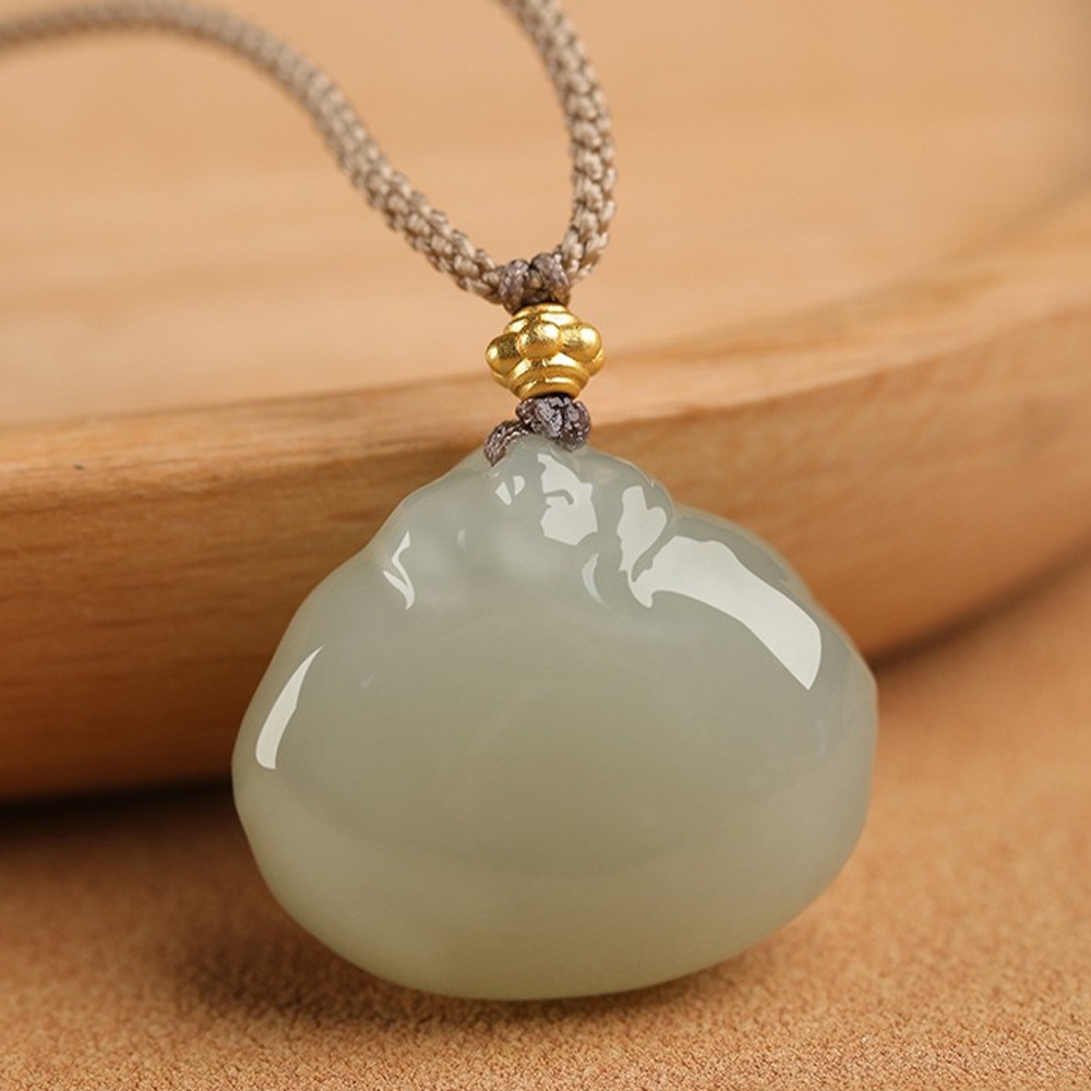 項鍊 玉石 配件 飾品 和田玉項鍊 玉珮 吊墜 彌勒佛玉墜 男女通用 護身符 招財納福 保平安 守護神 交換禮物 233