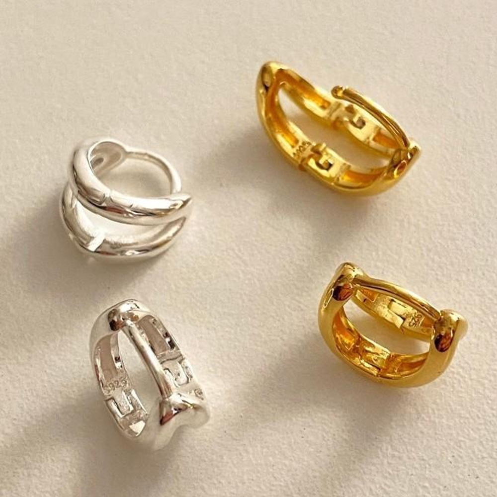 925 純銀耳環 耳環女 小圈耳環 高級感 輕奢 耳飾 耳扣 韓國飾品 簡約ins風 個性耳環 抗敏耳環 小禮物 086