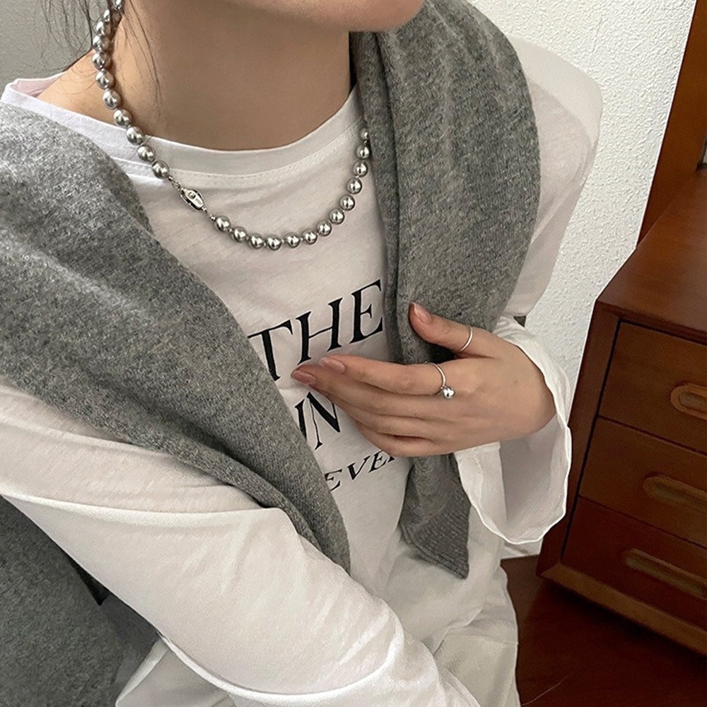 珍珠項鍊 項鍊 女生飾品 灰珍珠 銀元寶 韓版 項鍊女 簡約ins風 個性項鍊 韓國飾品 閨蜜項鍊 女生生日禮物 329