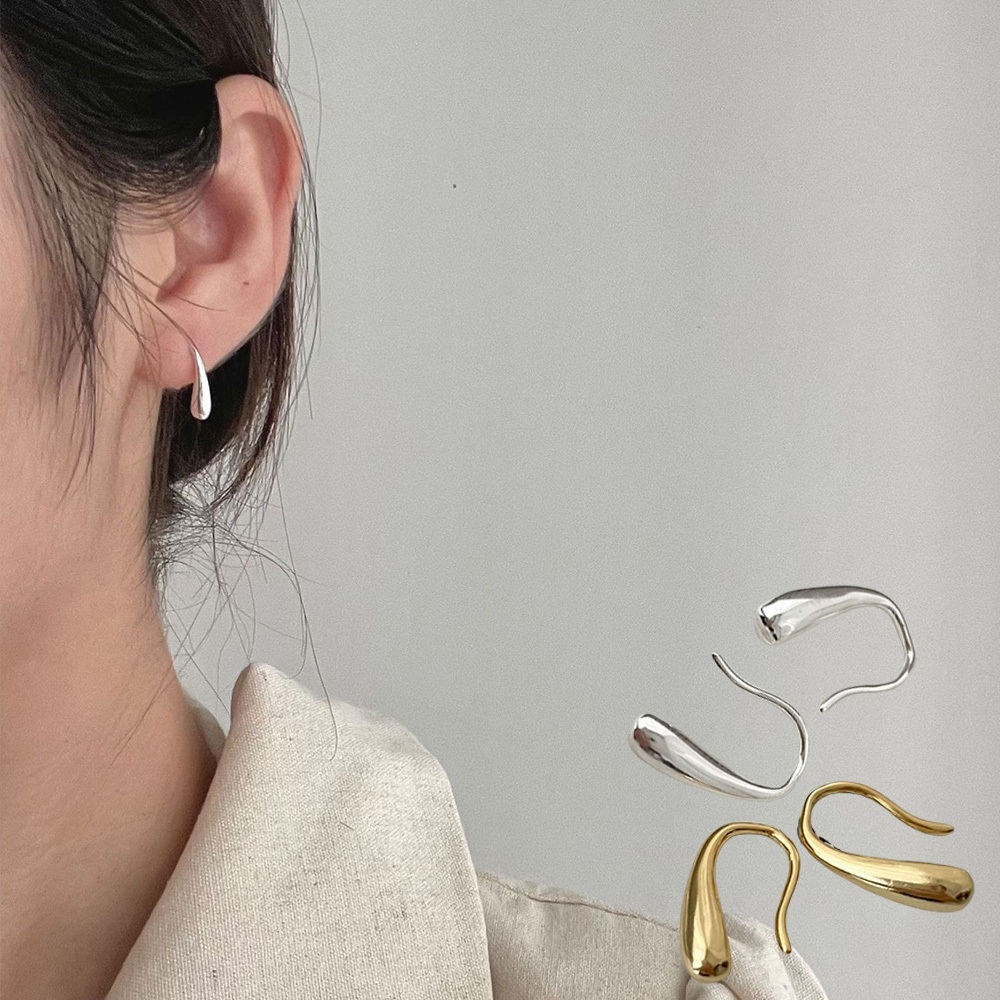 耳環 耳環女 925 純銀耳環 耳飾 韓國飾品 耳勾 個性耳環 正韓耳環 金色耳環 純銀飾品 水滴耳環 女生禮物 073