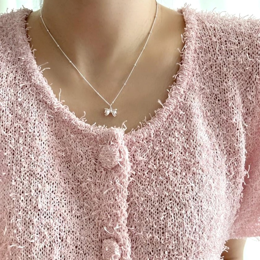 韓版 925純銀 項鍊 蝴蝶結項鍊 銀飾 飾品 小紅書 銀項鍊 純銀項鍊 日系項鍊 項鍊女 閨蜜項鍊 簡約項鍊 318