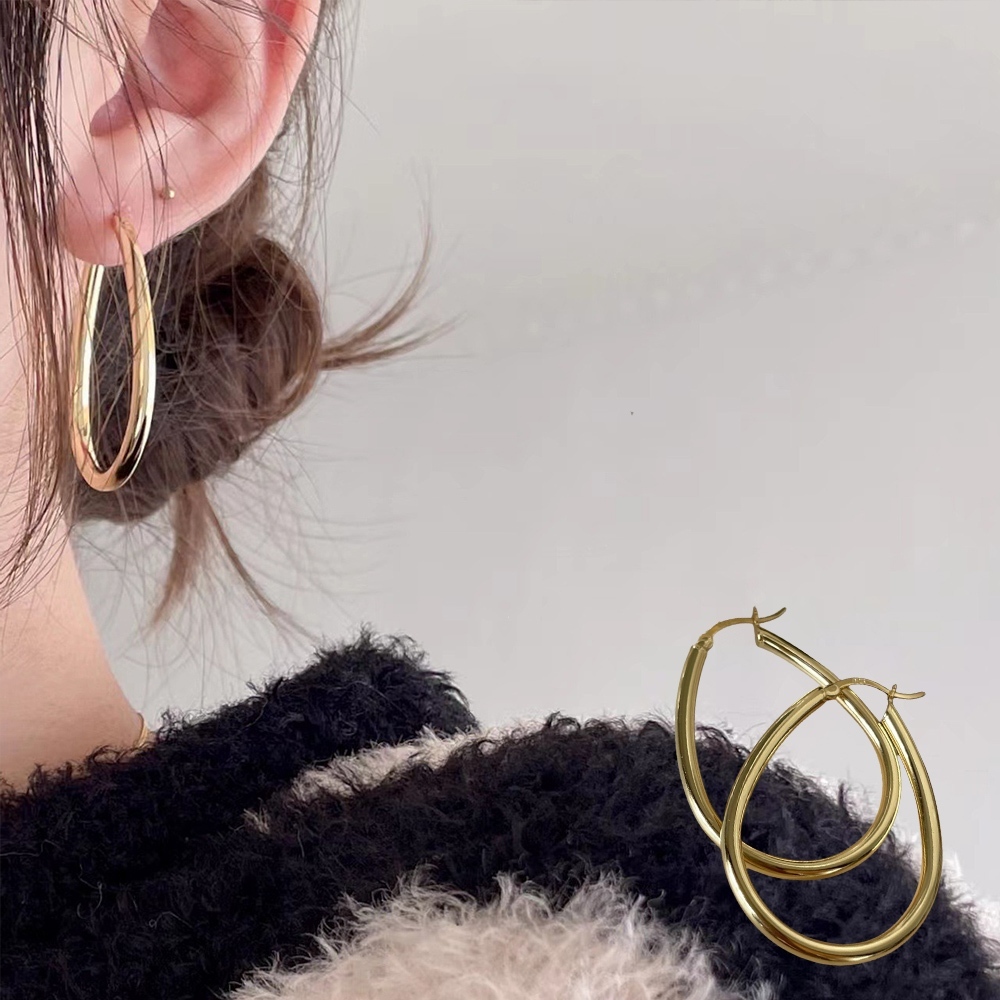 韓版 925純銀 耳釘 韓風 ins 波紋 耳環 耳扣 純銀耳釘 純銀耳環 銀飾 圈圈耳環 925純銀 大耳環 317