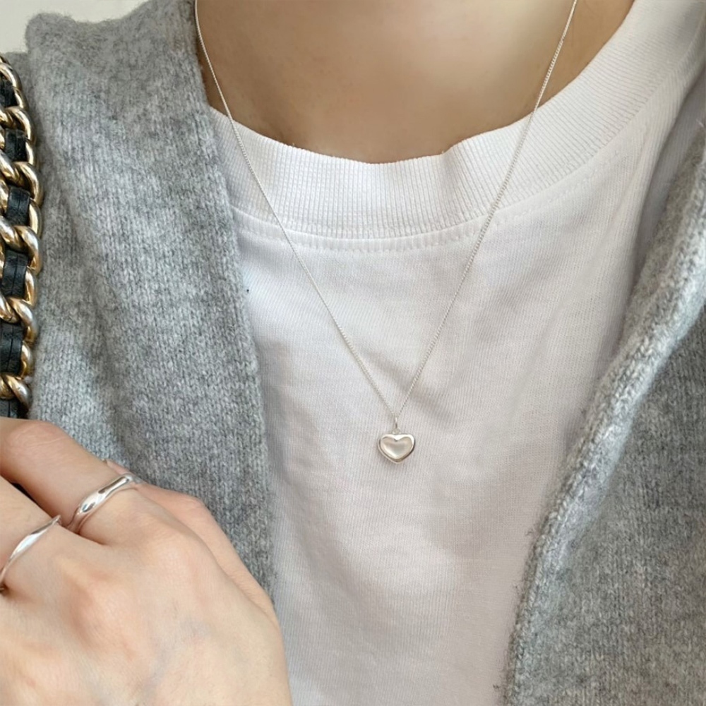 韓版 小紅書 925純銀 項鍊 愛心項鍊 ins 頸鏈 情侶項鍊 女生項鍊 男生項鍊 閨蜜項鍊 純銀項鍊 銀項鍊 316