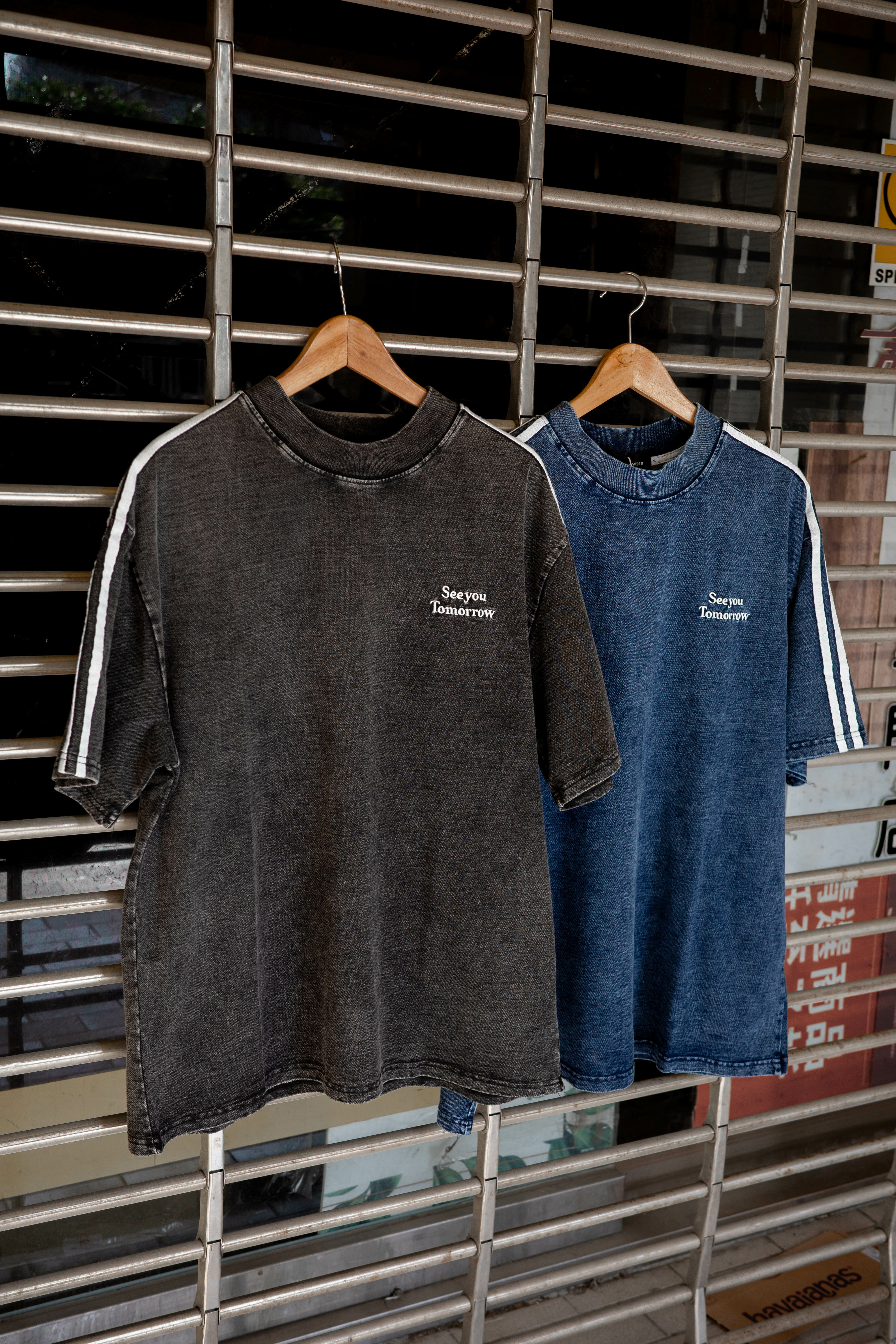 BSCP 爆款 水洗牛仔短T 兩色 XY2520