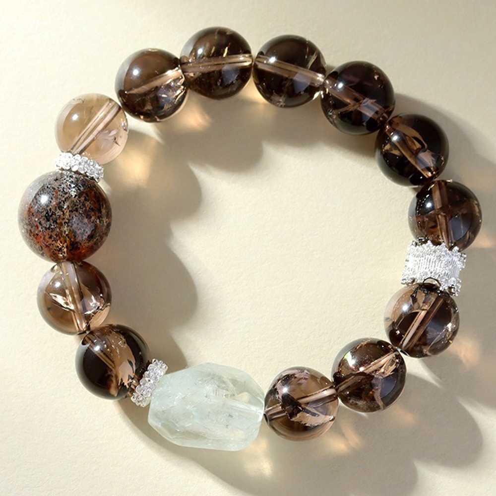 天然水晶 黑金 綠水晶 手鏈 手串 飾品 手鍊女 手鍊男 水晶手串 手鍊 水晶手鍊 開運手鍊 手串配件 禮物 310
