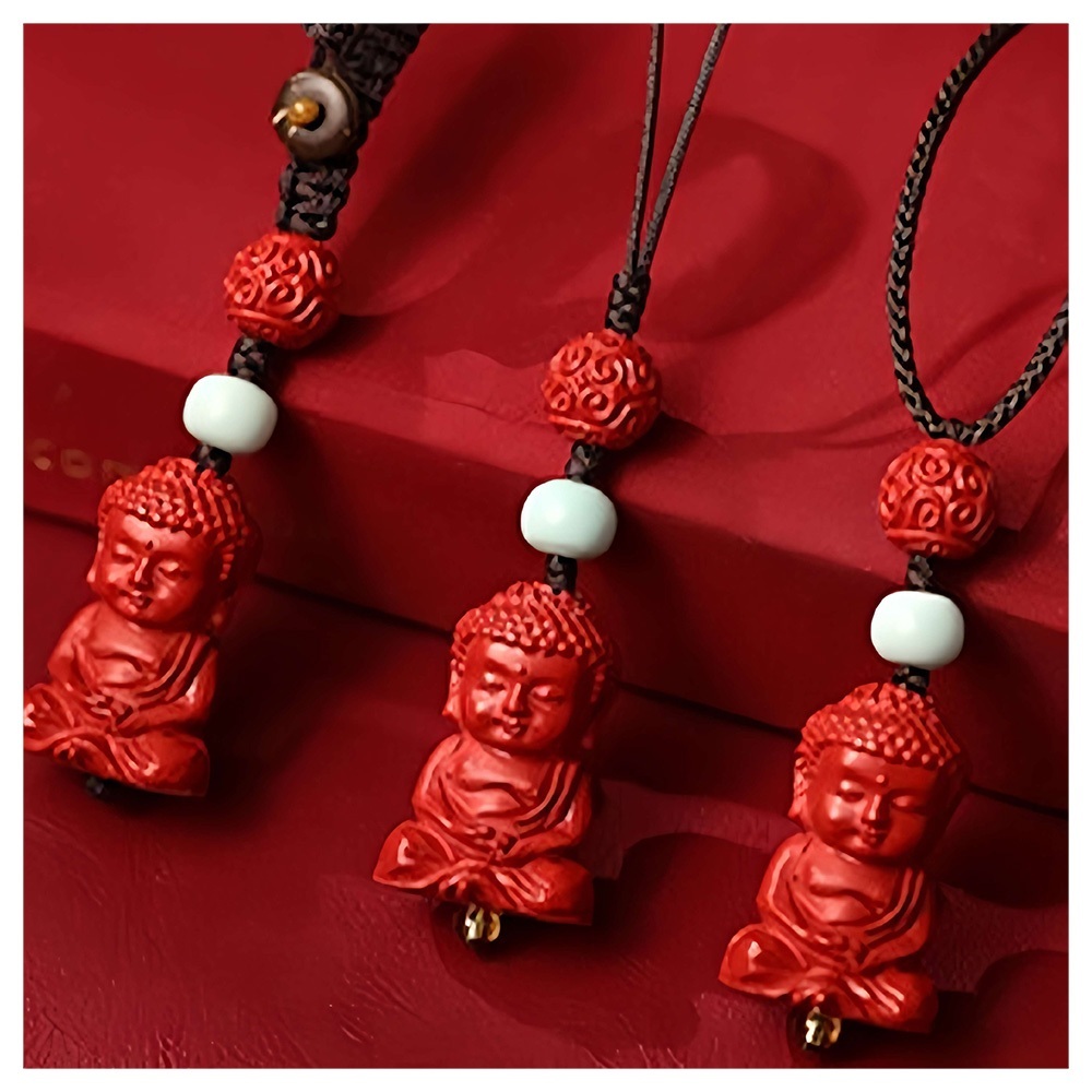 飾品 吊墜 吊飾 硃砂項鍊 白松石 彌勒佛項鍊 護身符 辟邪手鍊 招財納福 保平安 男女同款 鑰匙圈吊飾 小禮物 023