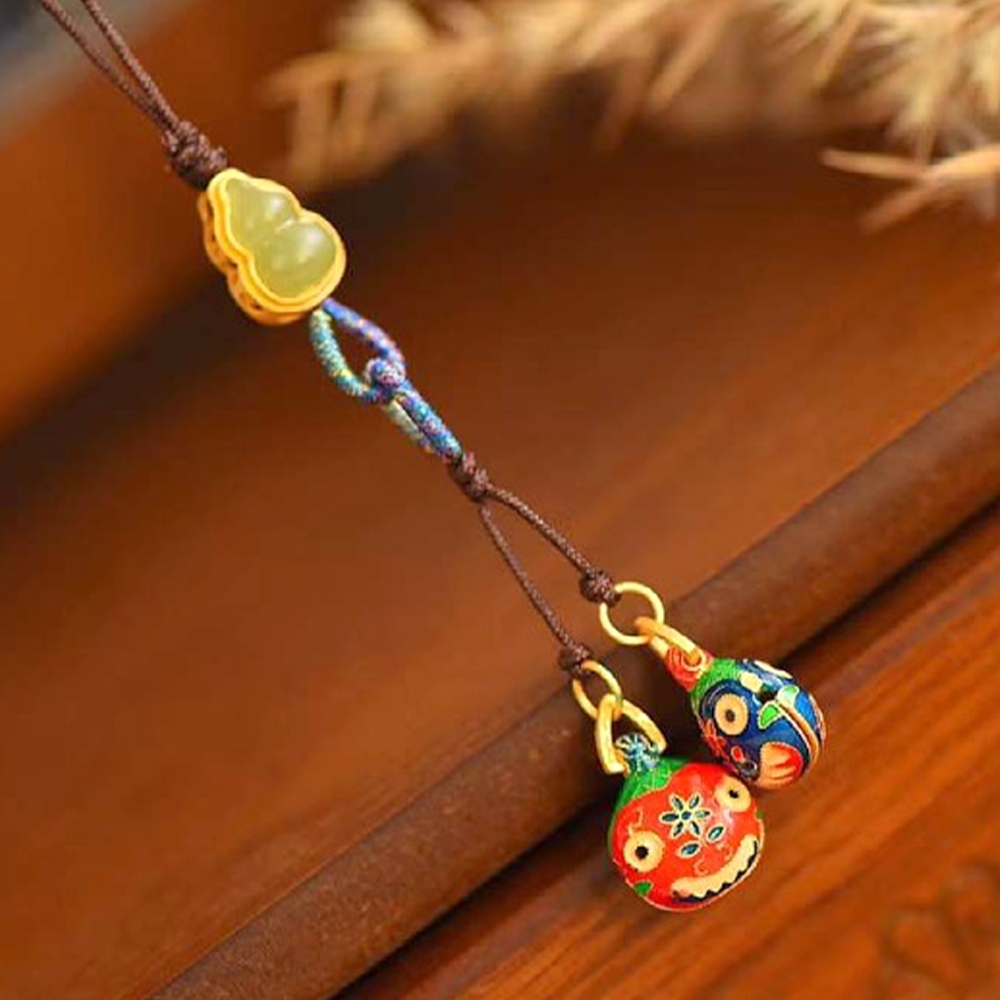 吊飾 吊墜 手機掛件 和田玉 葫蘆吊飾 飾品 護身符 辟邪手鍊 招財納福 保平安 男女同款 小禮物 生日禮物 029