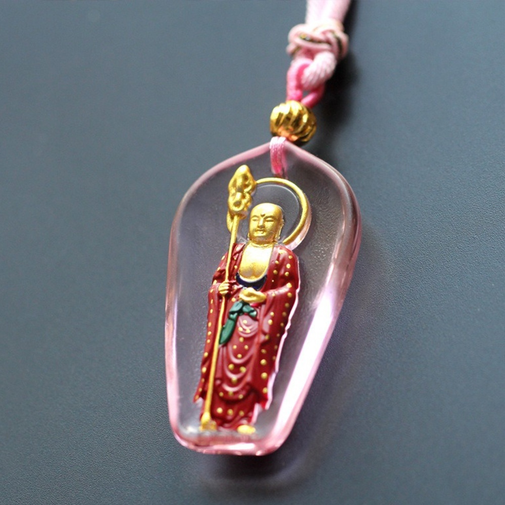項鍊 吊墜 飾品 男女同款 地藏王菩薩 佛像 琉璃項鍊 護身符 辟邪項鏈 保平安 開運項鏈 守護神 小禮物 206