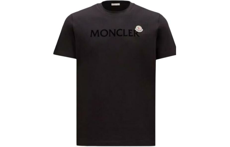 【代購】Moncler Men Flocked-logo Cotton T-shirt Black