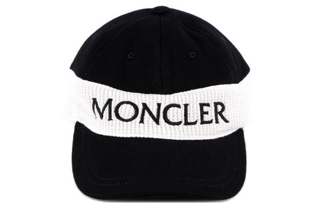 【代購】Moncler Cotton Baseball Caps Men's Black/White