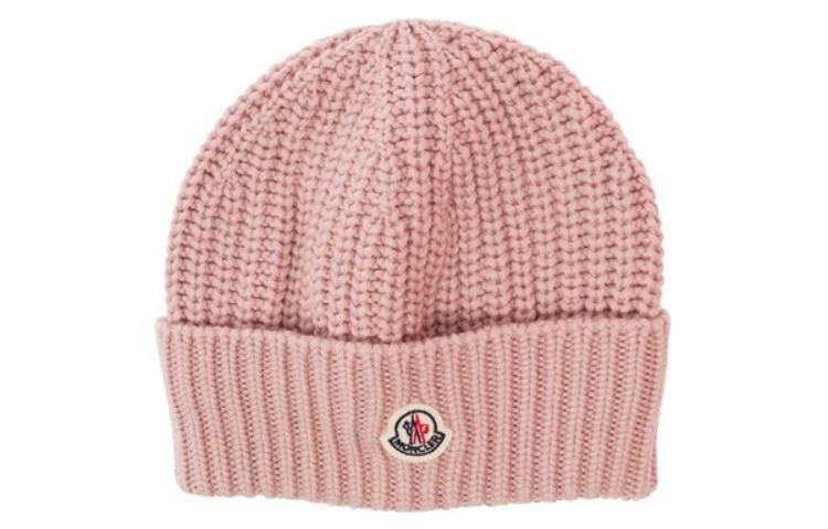 【代購】Moncler Logo patch Ribbed knit Beanie
