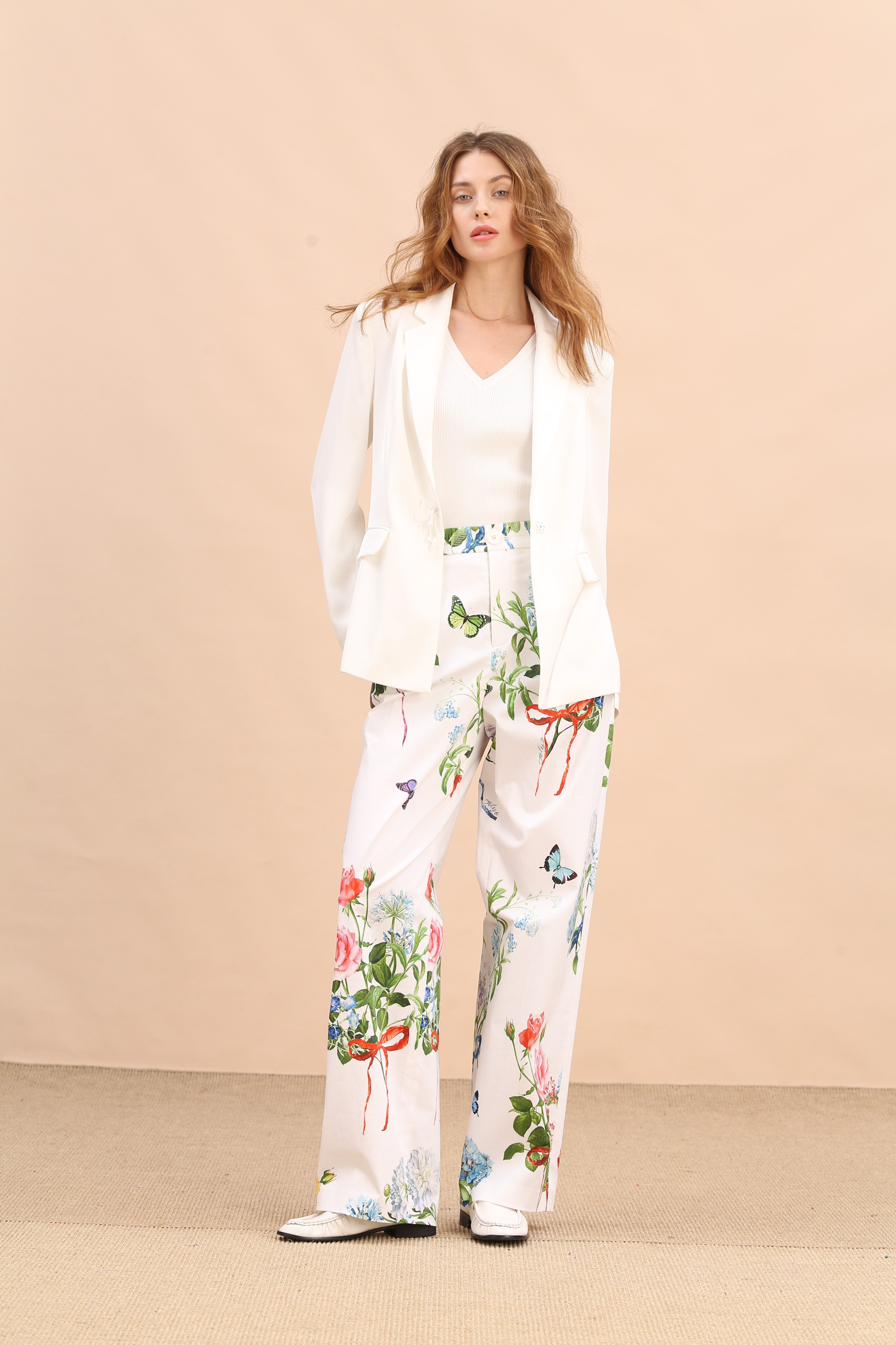 BE10109B1 度假花園印花寬褲