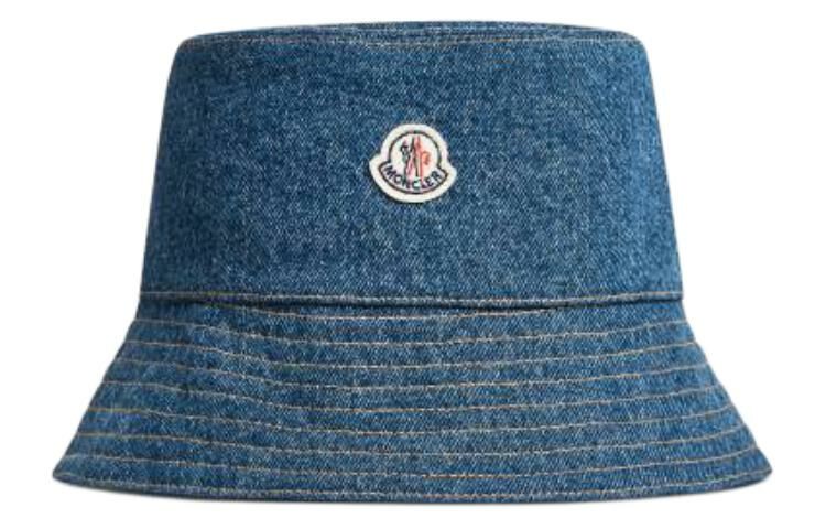 【代購】Moncler Logo Patch Denim Fisherman Hat