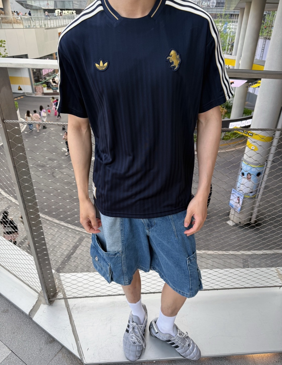 Adidas Originals JUVE ICON 意甲 尤文圖斯 短袖足球衣 墨水藍 男女同款 足球
