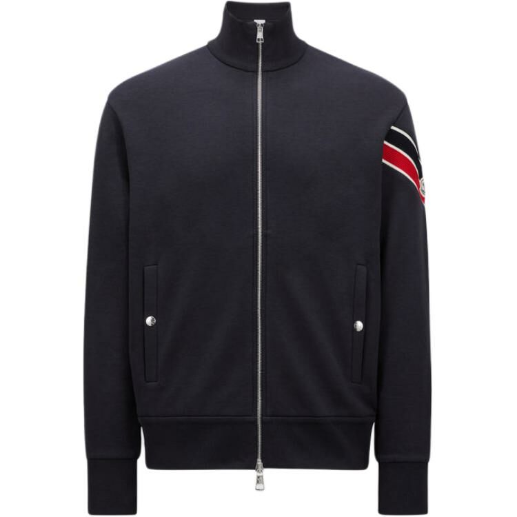 【代購】Moncler Logo Patch Zip Up Sweatshirt