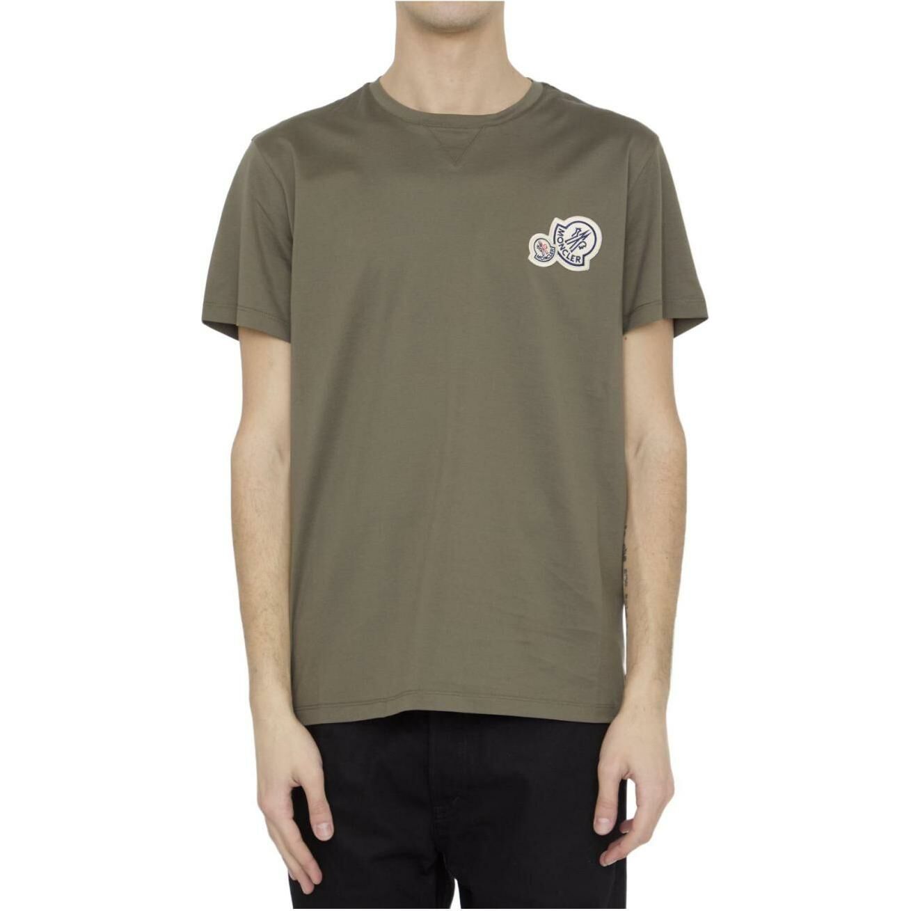 【代購】Moncler Double logo patch Cotton T shirt