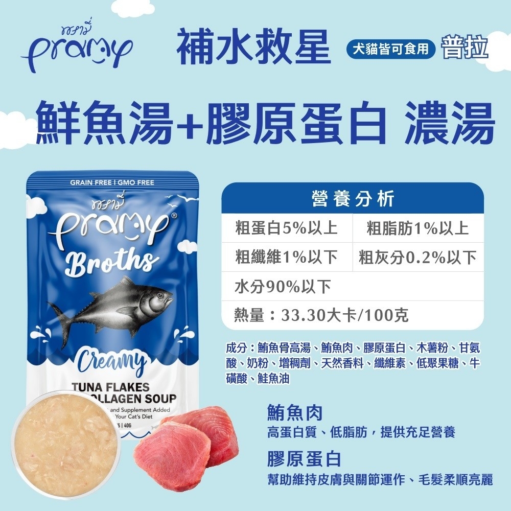 Pramy 普拉｜(犬貓適用) 補水救星 補水餐包40g
