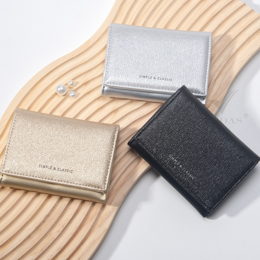 Pearlescent Shine Minimalist Short Wallet