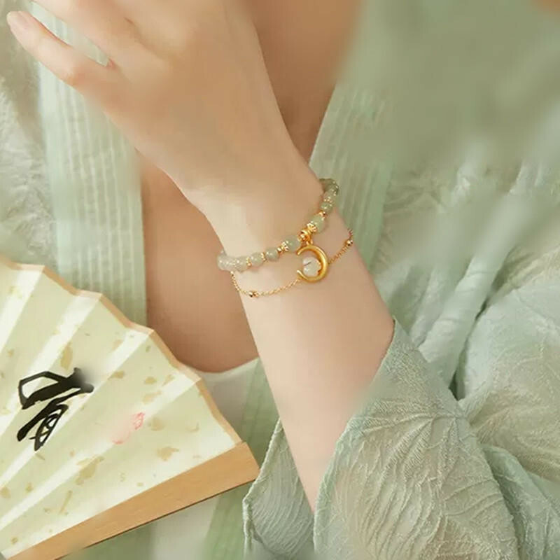 手鍊 玉手鍊 和田玉手鍊 圓珠手鍊 玉兔手鍊 手環 保平安 氣質手鏈 禮物 送女友 生肖兔 避邪手鍊 和田玉手環 186