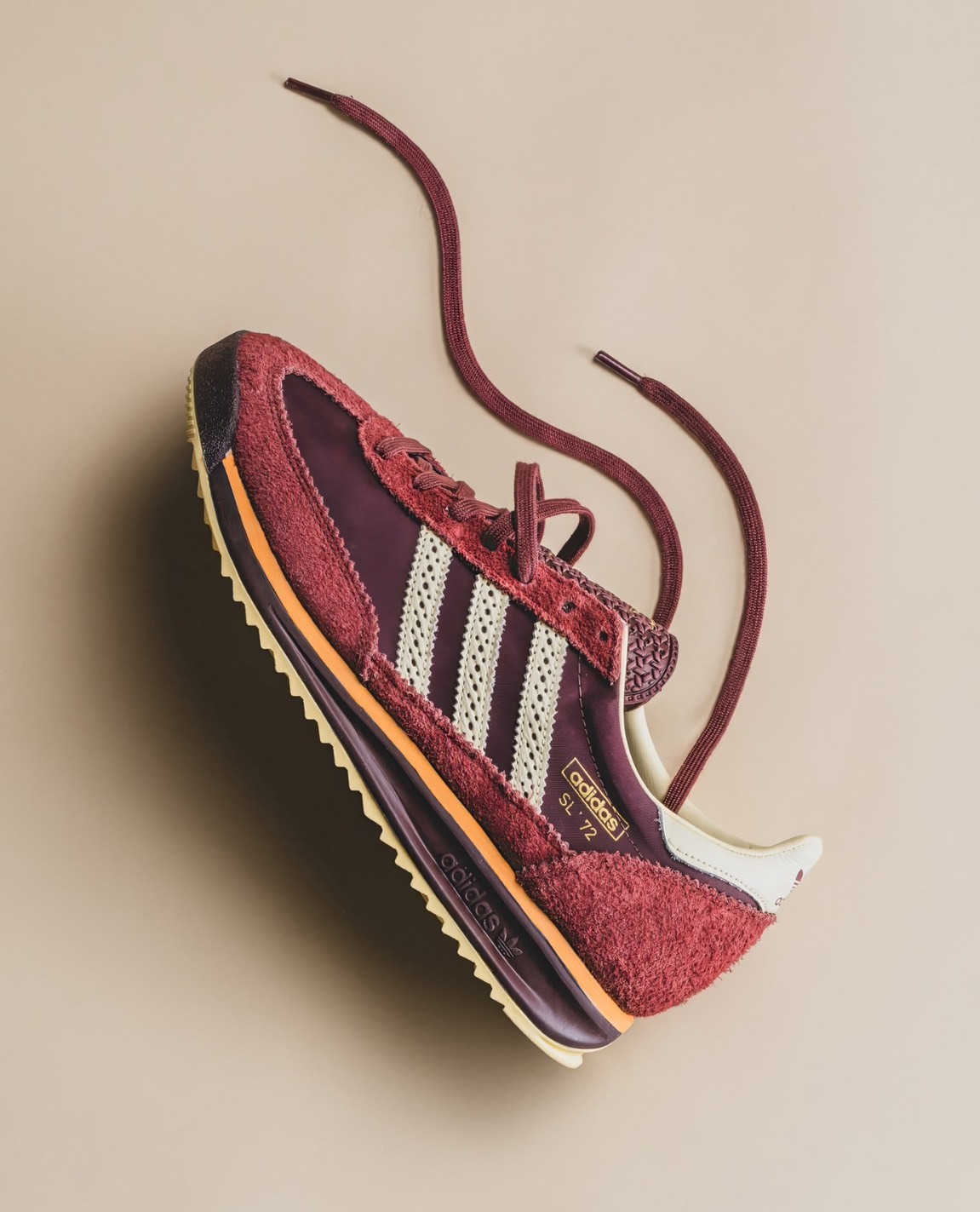 West NYC x adidas Originals SL 72 RS 聯名休閒鞋 男款 紅色