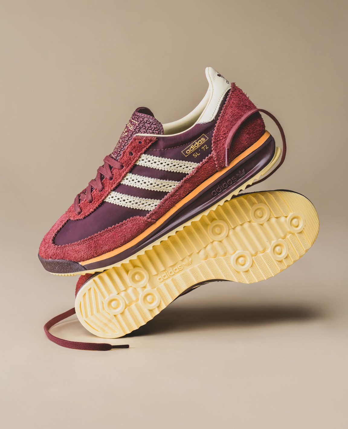West NYC x adidas Originals SL 72 RS 聯名休閒鞋 男款 紅色