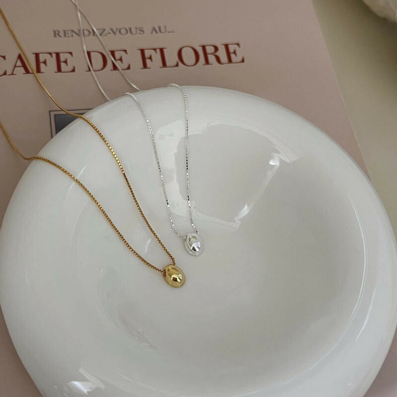 項鍊 純銀項鍊 相思豆項鍊 韓國項鍊 銀項鍊 蛇骨項鍊 小項鍊 貝殼項鍊 細項鍊 飾品 簡約項鍊 高級感 小禮物 295