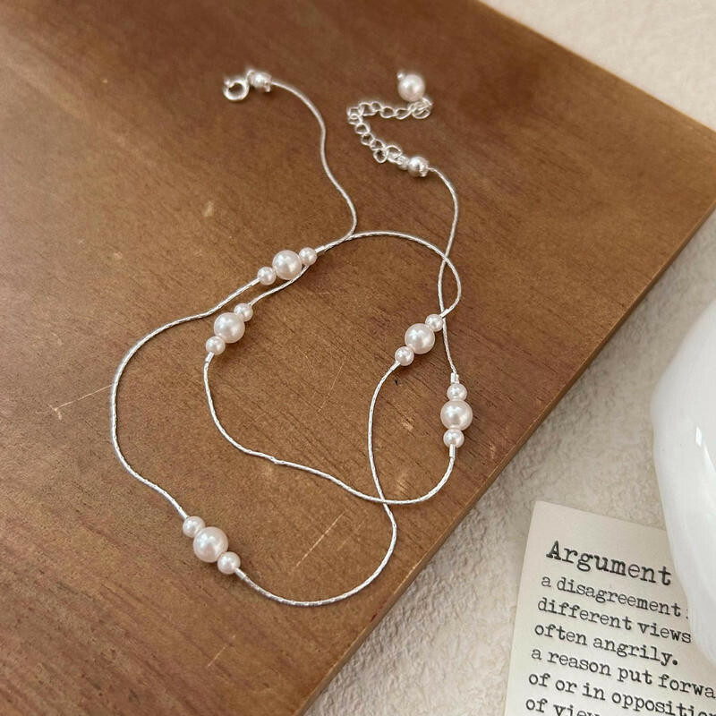 項鍊 純銀項鍊 珍珠項鍊 銀項鍊 細項鍊 韓國項鍊 毛衣鍊 氣質項鍊 女生項鍊 送閨蜜 女生禮物 小禮物 禮品 292