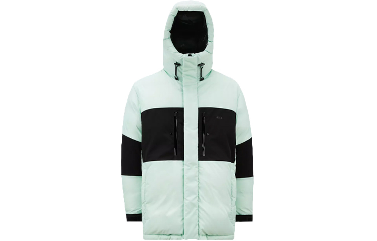 【代購】Moncler FW22 Colorblock Hooded Thickened Down Jacket Men's Light Green