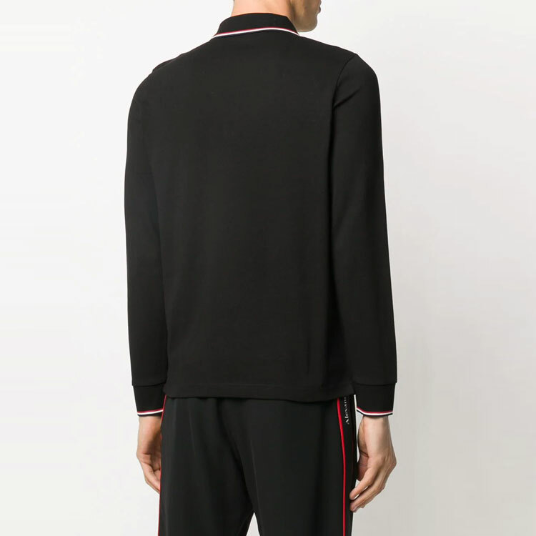 【代購】Moncler Logo Patch Long-Sleeved Polo Shirt