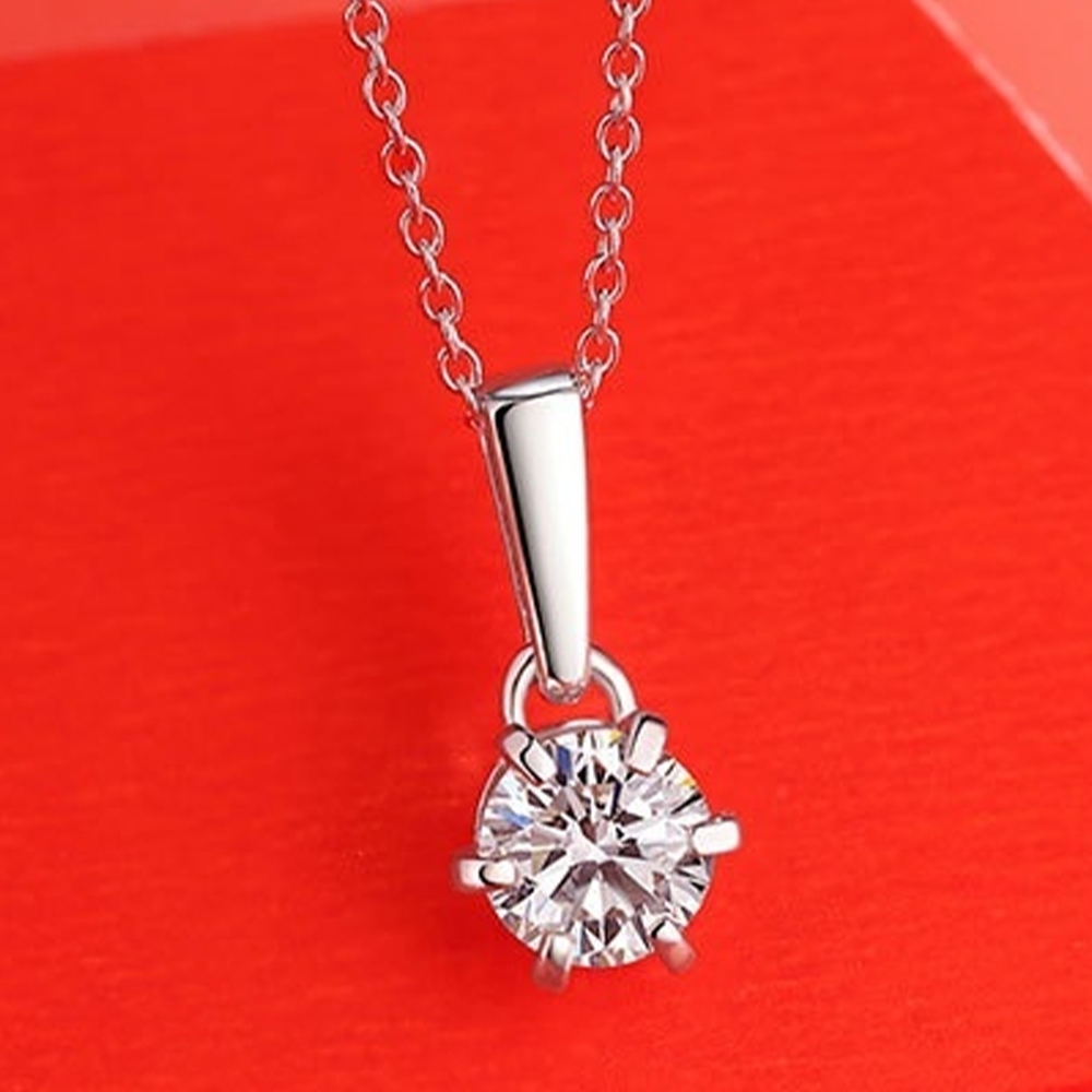 項鍊 莫桑石項鍊 一克拉項鍊 純銀項鍊 水滴項鍊 吊墜項鍊 鎖骨鍊 女項鍊 女飾品 高級感 精品項鍊 女生禮物 288