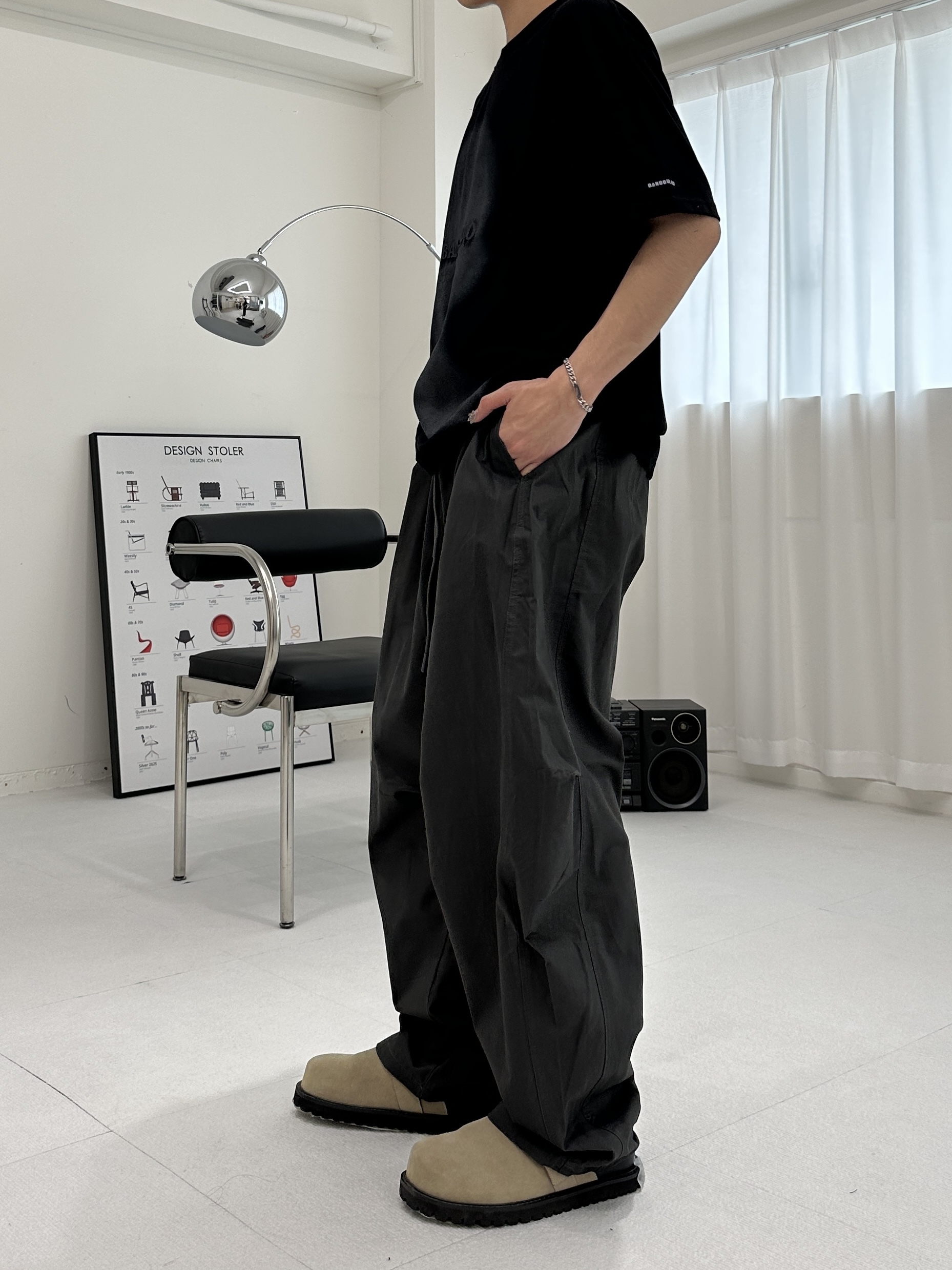 涼感 防曬 綁繩 活動尼龍褲