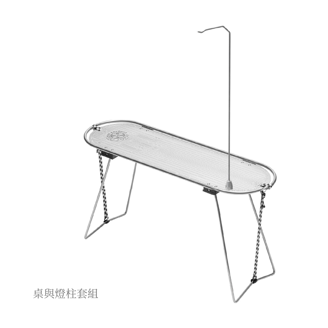 HideOff｜1P Metal Tube Chrome Table｜1P 金屬管鋁合金桌｜十字典藏版