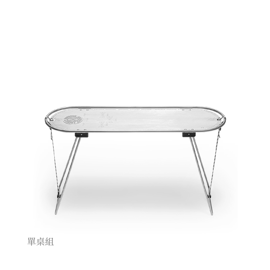 HideOff｜1P Metal Tube Chrome Table｜1P 金屬管鋁合金桌｜十字典藏版