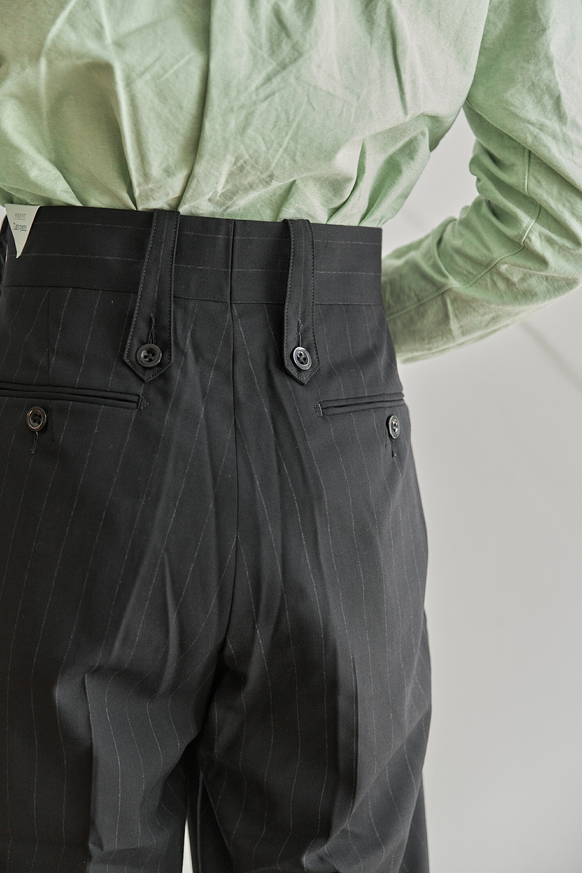 Tangent｜40's British Gurkha Trousers Navy Stripe