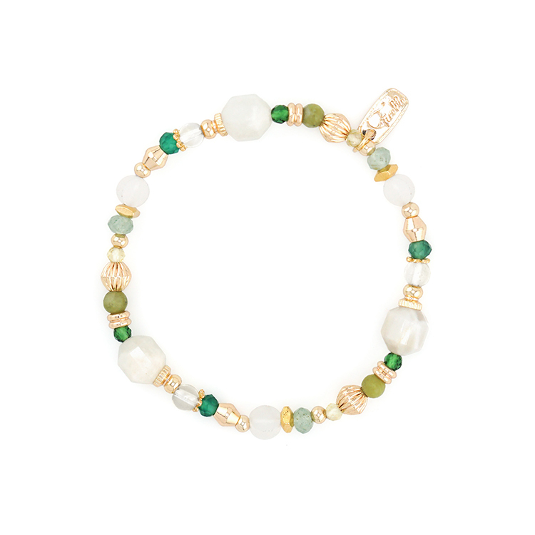 五月誕生石 • 山防風 • 永恆的愛 – 月光祖母綠 – 手鍊